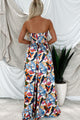 Lovely In Lanai Strapless Floral Jumpsuit (Multi) - NanaMacs