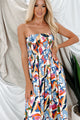 Lovely In Lanai Strapless Floral Jumpsuit (Multi) - NanaMacs