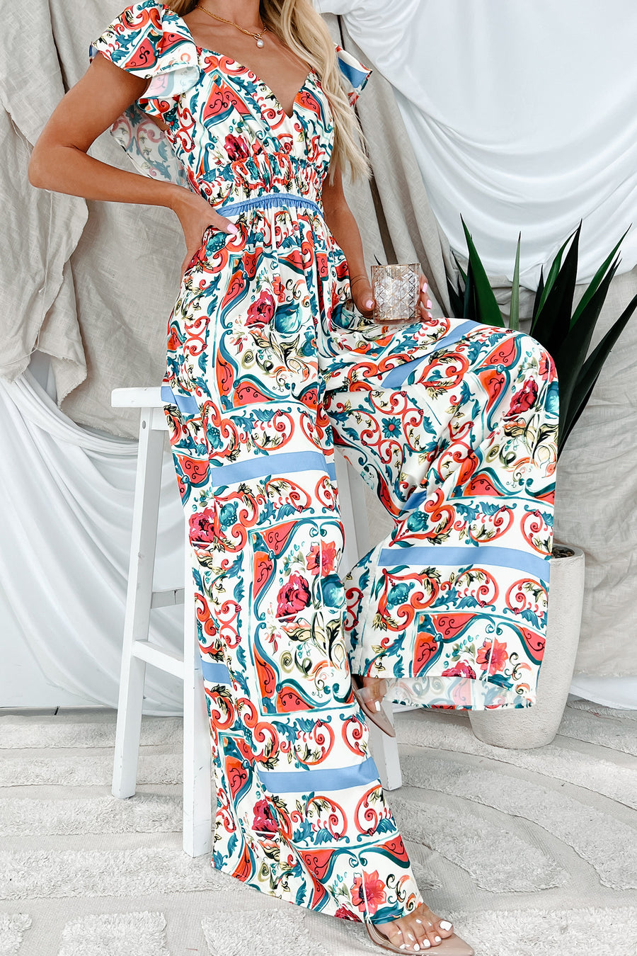 Embrace The Journey Printed Jumpsuit (Multi) - NanaMacs