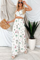 Desert Whispers Printed Wide Leg Pants (Cream Multi) - NanaMacs