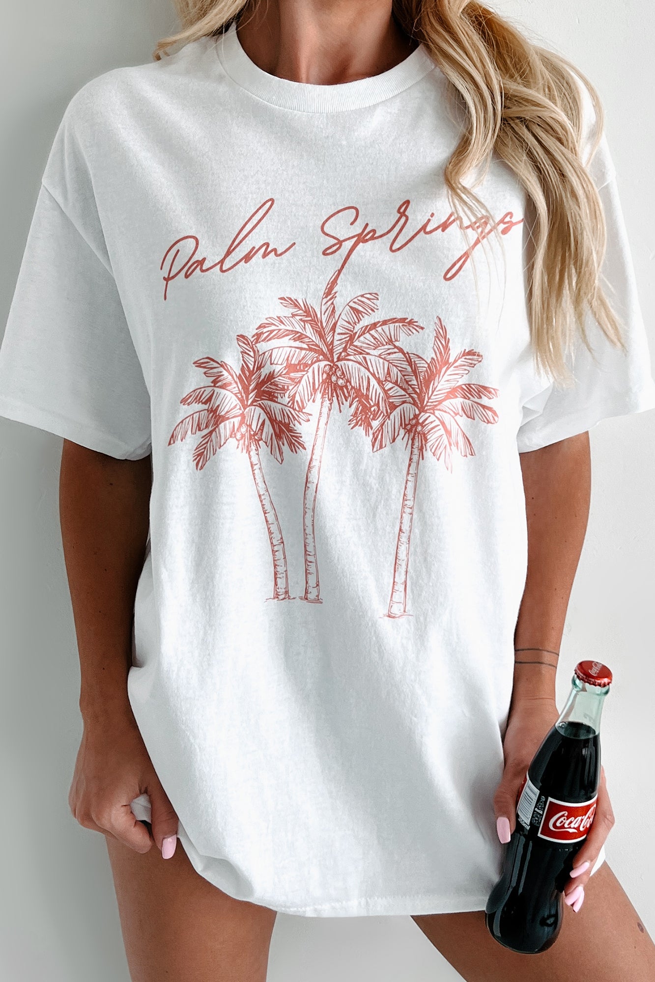 "Palm Springs" Graphic T-Shirt (White) - NanaMacs