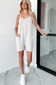 Made Your Choice Sleeveless Ribbed Romper (Oat) - NanaMacs