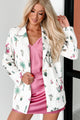 Take Only Memories Cactus Print Blazer (Cream Multi) - NanaMacs