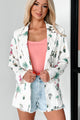 Take Only Memories Cactus Print Blazer (Cream Multi) - NanaMacs