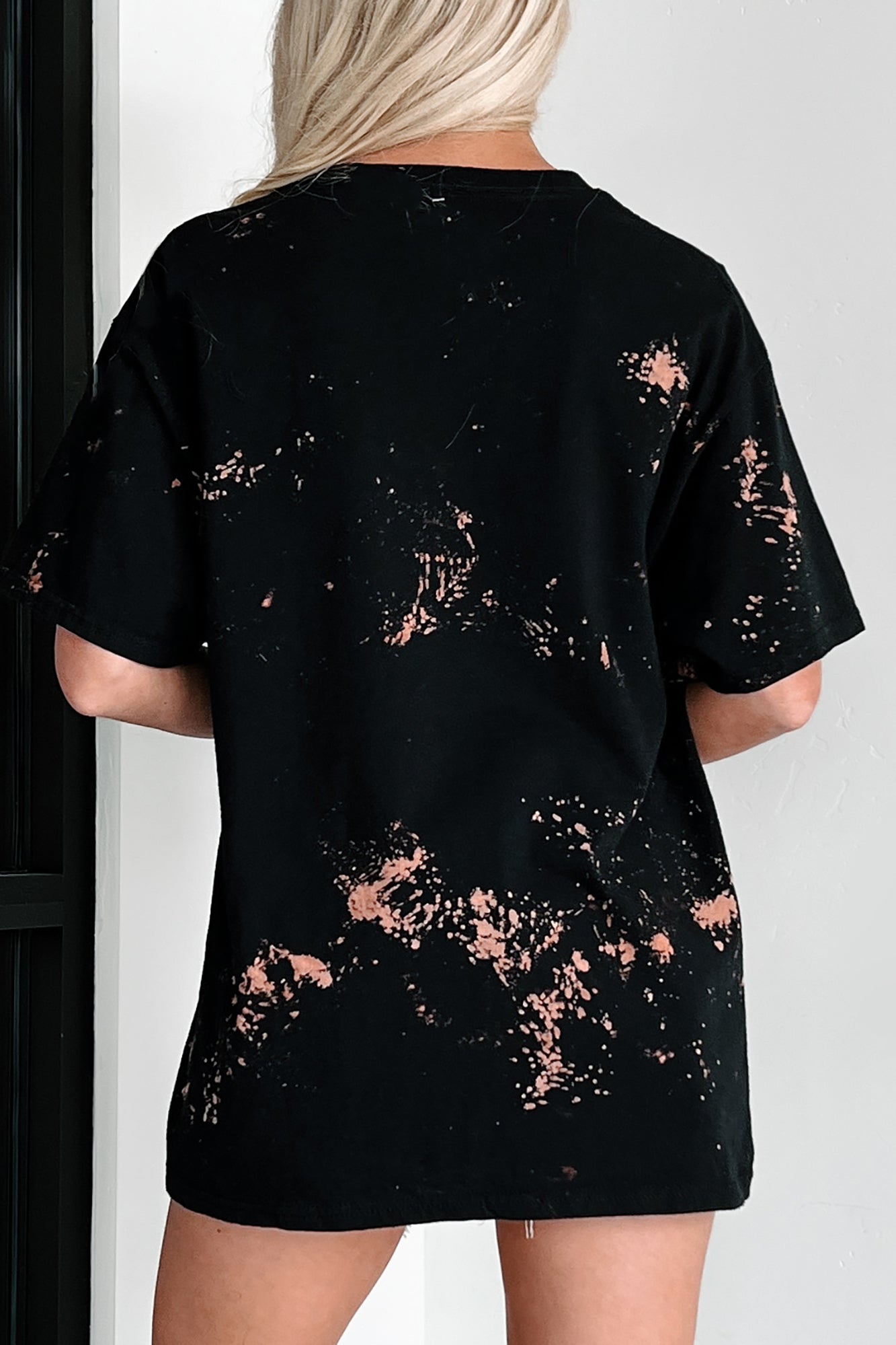 Born To Rock Bleached Graphic T-Shirt (Black) - NanaMacs