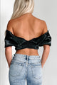 Cultivating My Image Off The Shoulder Crop Top (Black) - NanaMacs