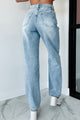 Sebastian High Rise Dogma Straight Leg Jeans (Light Wash) - NanaMacs