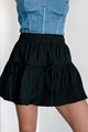 Total Infatuation Bubble Hem Mini Skirt (Black) - NanaMacs