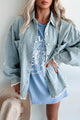 Dante Oversized Distressed POL Shacket (Denim) - NanaMacs