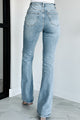 Ronan High Rise Distressed Dogma Flare Jeans (Light Wash) - NanaMacs