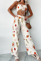 Back In Paris Printed Wide Leg Pants (Ivory) - NanaMacs