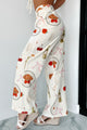 Back In Paris Printed Wide Leg Pants (Ivory) - NanaMacs