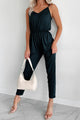 Solving My Problems Cami Jumpsuit (Black) - NanaMacs