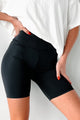 Crushing My Workouts High Waisted Biker Shorts (Black) - NanaMacs