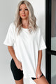 Alaric Reverse Stitch Oversize T-Shirt (Off White) - NanaMacs