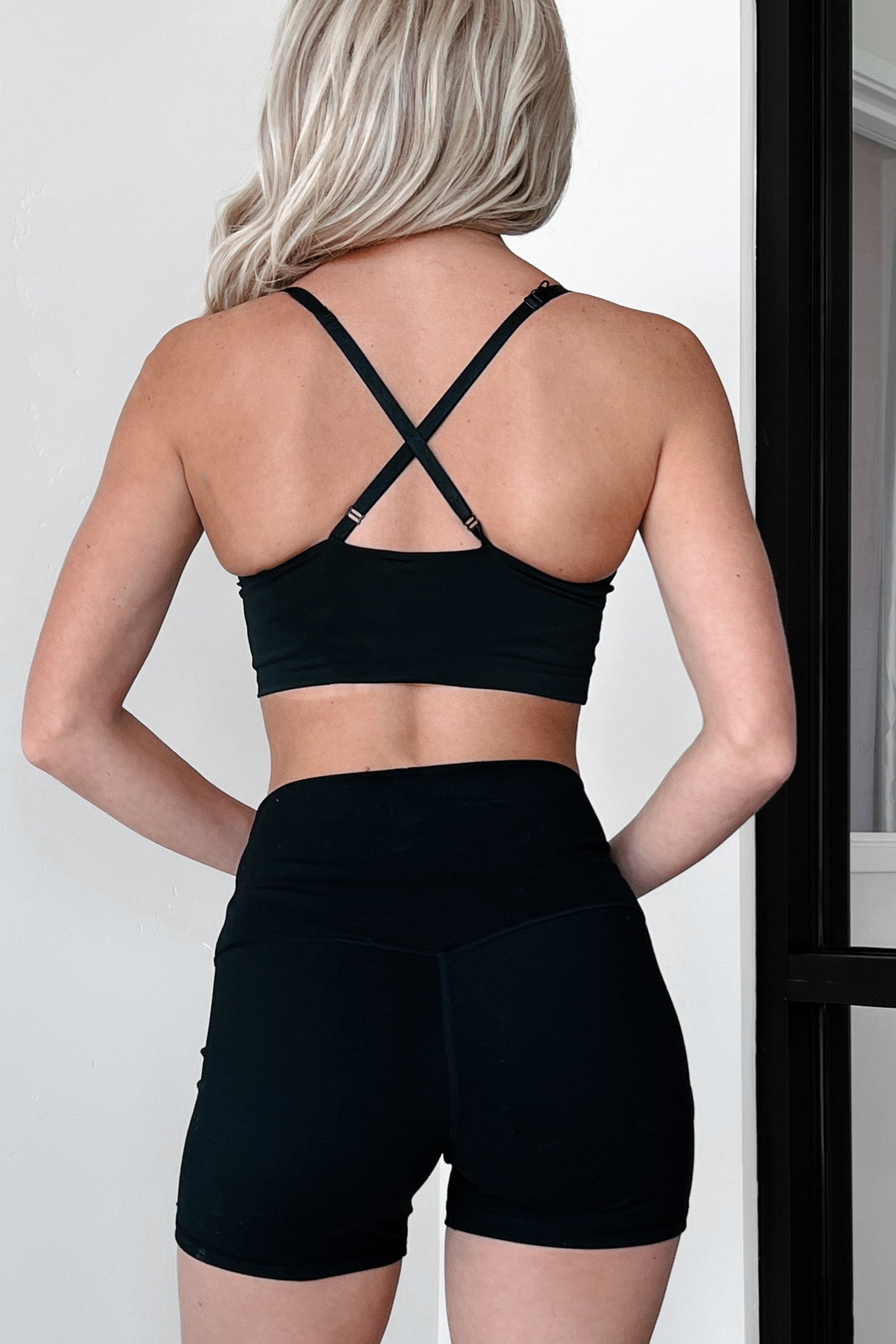 Layla Shirred Bralette Top (Black) - NanaMacs