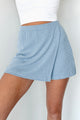 Ivonne Wasabi + Mint Ribbed Skort (Light Denim) - NanaMacs