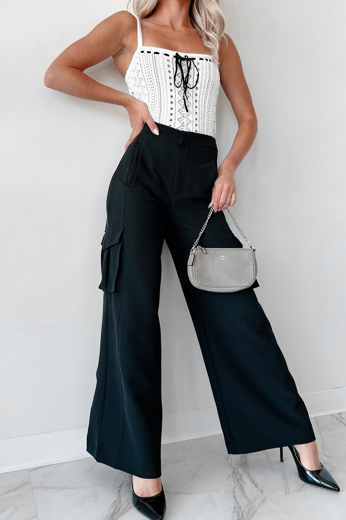 Finally On Time Cargo Pants (Black) · NanaMacs