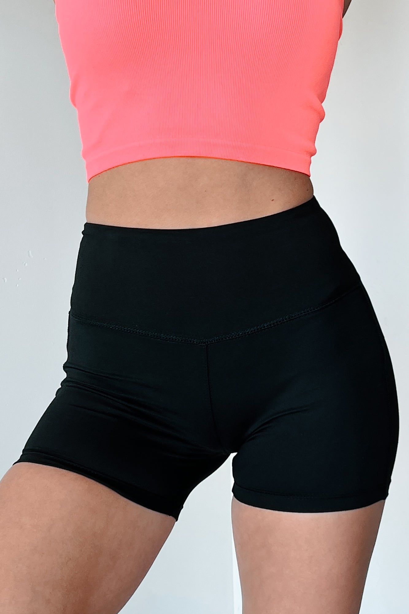 Pushing Myself Harder Zenana Biker Shorts (Black) - NanaMacs