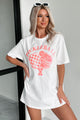 Prepped For Pickleball Oversized Sequin Graphic T-Shirt (Off White) - NanaMacs