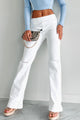 County Line Mid-Rise Distressed Flare Jeans (White) - NanaMacs