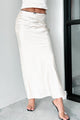 Always Delightful Satin Skirt (Cream) - NanaMacs