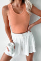 Aelin Ribbed Crop Tank (Creamy Peach) - NanaMacs