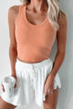 Aelin Ribbed Crop Tank (Creamy Peach) - NanaMacs