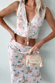 Floral Fantasy Satin Floral Tank Top (Baby Pink) - NanaMacs