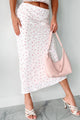 Idyllic Afternoon Bias Cut Floral Long Skirt (Pink) - NanaMacs