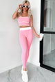 Elevate Your Game Ribbed Athleisure Set (Pink) - NanaMacs