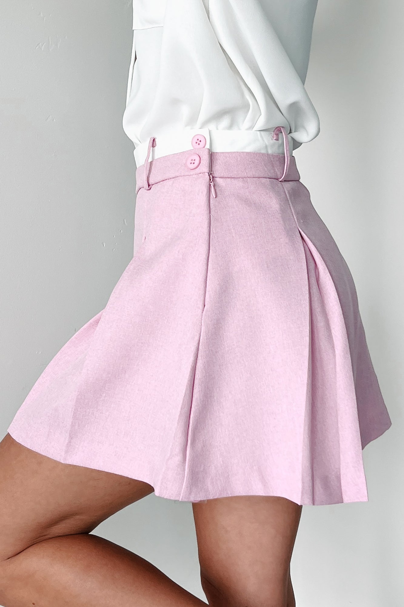 Flirtatious Fashion Pleated Layered Mini Skirt (Pink) - NanaMacs