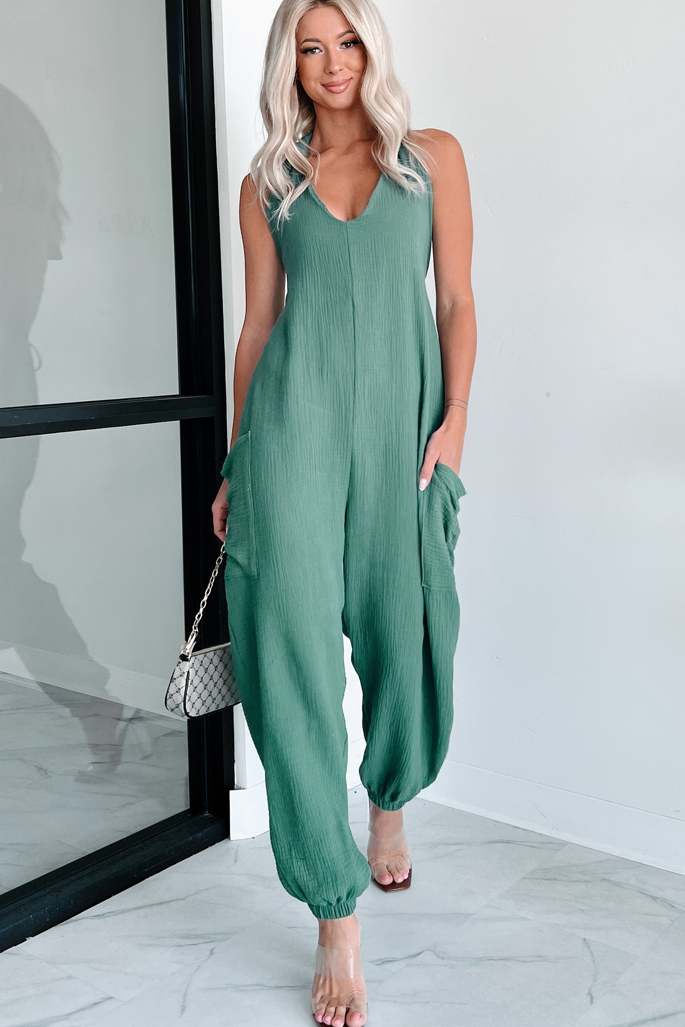 Wasabi mint jumpsuit sales