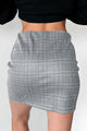 Can't Be Played Plaid Mini Skirt (Grey) - NanaMacs