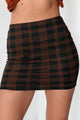 Ruthlessly Honest Plaid Mini Skirt (Black/Orange) - NanaMacs