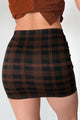 Ruthlessly Honest Plaid Mini Skirt (Black/Orange) - NanaMacs