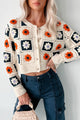 Vintage Soul Floral Crochet Crop Cardigan (Natural) - NanaMacs