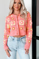 Vintage Soul Floral Crochet Crop Cardigan (Pink) - NanaMacs