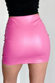 Sleek Flirtation Faux Leather Mini Skirt (Rose Violet) - NanaMacs