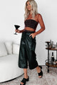 Not Your Usual Type Faux Leather Crop Pants (Black) - NanaMacs