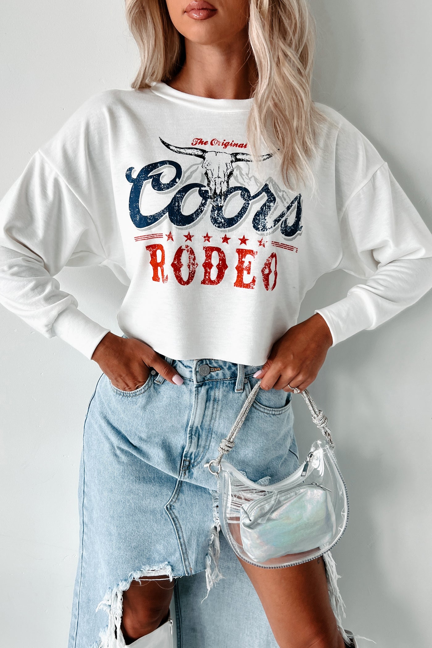 Cool With Rodeos Graphic Long Sleeve (Ivory) - NanaMacs