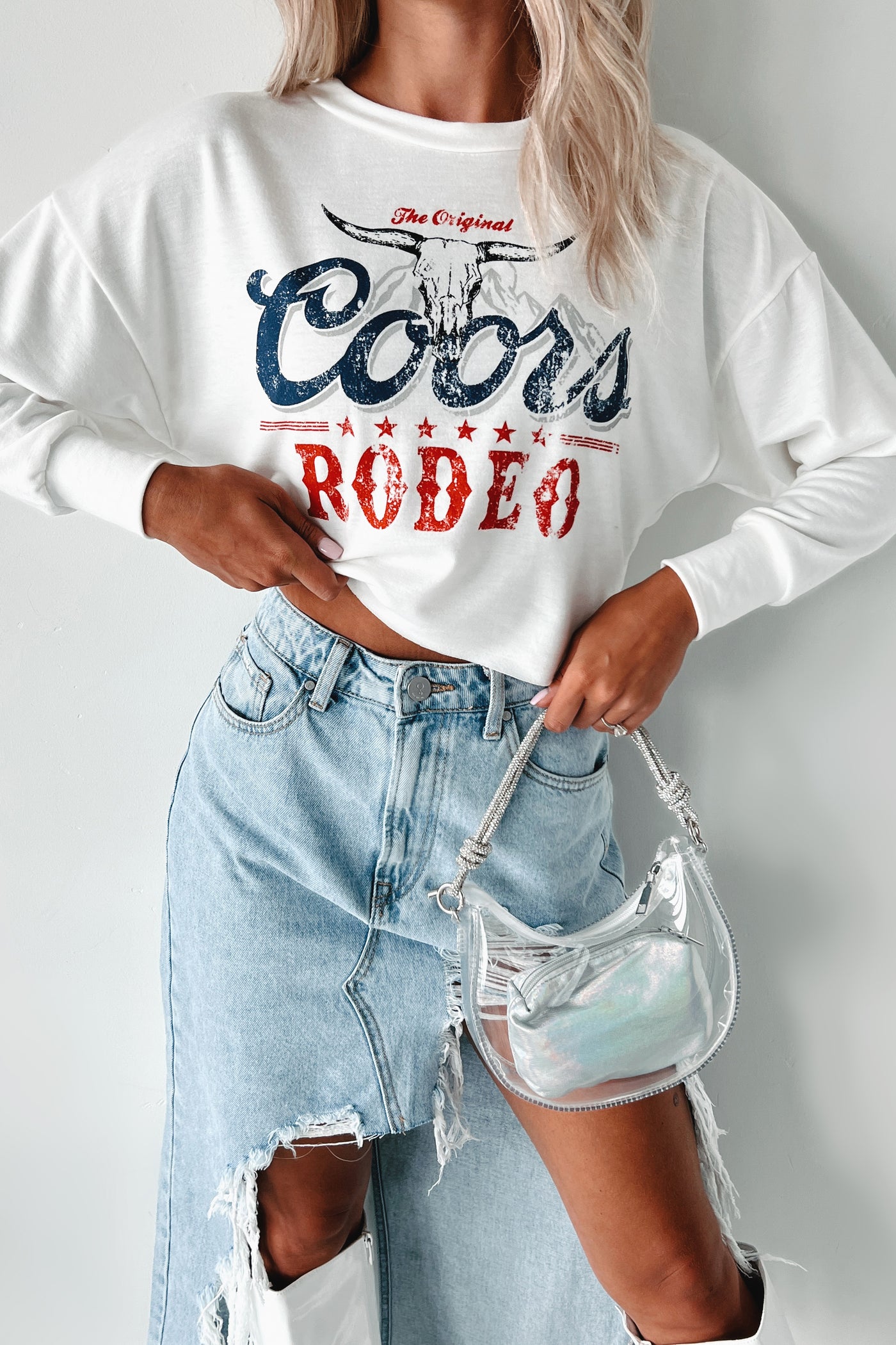 Cool With Rodeos Graphic Long Sleeve (Ivory) - NanaMacs