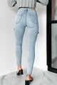 Yvette High Rise Cello Cargo Skinny Jeans (Light Denim) - NanaMacs