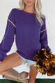 Competitively Cute Colorblock Sweater (Purple/Yellow) - NanaMacs