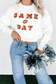 Competition Cute "Game Day" Sweater (White) - NanaMacs