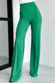 Work Talk High Waist Dress Pant (Kelly Green) - NanaMacs