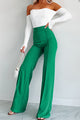 Work Talk High Waist Dress Pant (Kelly Green) - NanaMacs