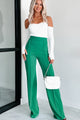 Work Talk High Waist Dress Pant (Kelly Green) - NanaMacs