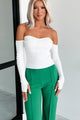 Compelling Charm Off The Shoulder Top (White) - NanaMacs