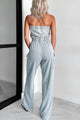 Cleared My Schedule Washed Tube Top Jumpsuit (Grey-Sage) - NanaMacs